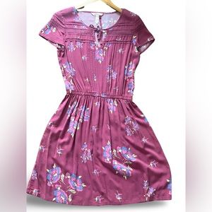 Matilda Jane Women's Small Mauve Pink Floral Dress - Excellent Condition